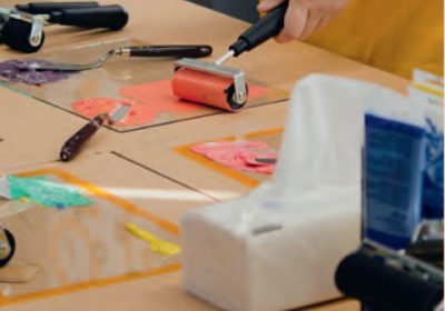 Postcard workshop on recycled tetra packs