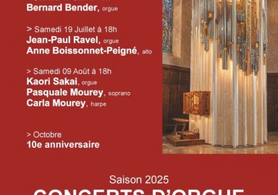 organ concert: Kaori Sakai, Pasquale Mourey (soprano), Carla Mourey (harp)