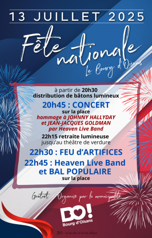 “Bourg d’Oisans celebrates the national holiday, July 13, 2025!”_Le Bourg-d’Oisans
