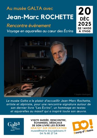 MEETING WITH JEAN-MARC ROCHETTE [A WATERCOLOR JOURNEY TO THE HEART OF THE ECRINS MOUNTAINS]._Le Bourg-d’Oisans