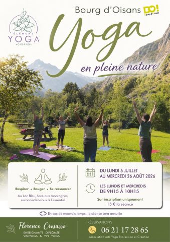 Elément YOGA Oisans – Yoga in nature summer 2026._Le Bourg-d’Oisans
